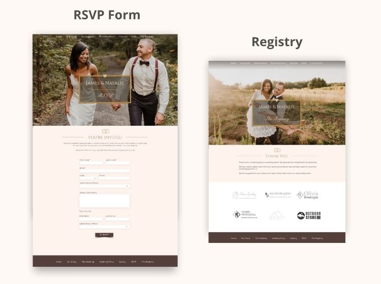 Wedding RSVP Wix Website Theme