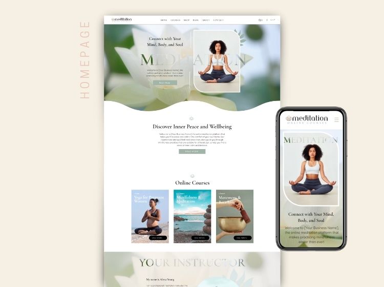 Meditation Instructor Wix Website Theme