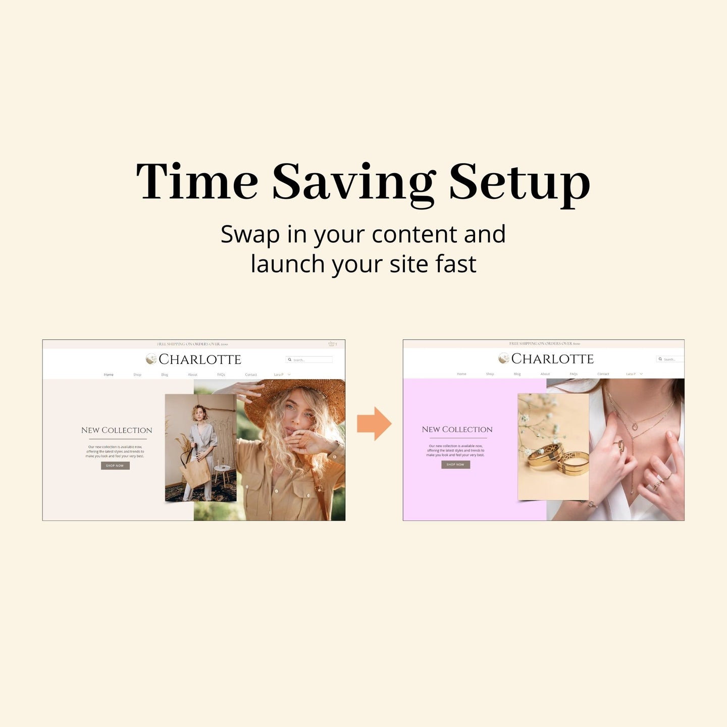 Charlotte Boutique Store Wix Website Theme