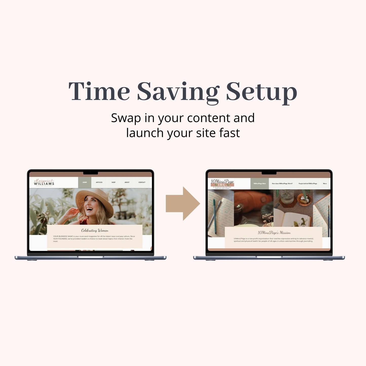 Boho Style Wix Website Theme for Bloggers