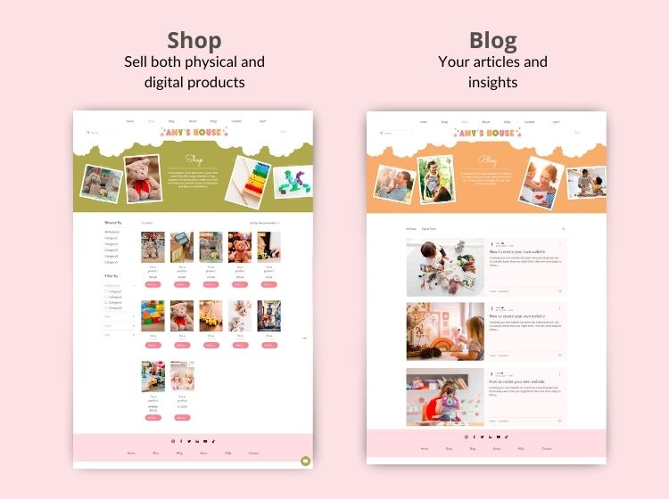 Kids Store Wix Website Theme