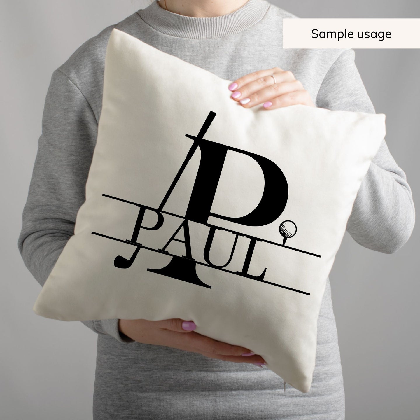 Golf Split Monogram SVG Bundle - 26 Letters