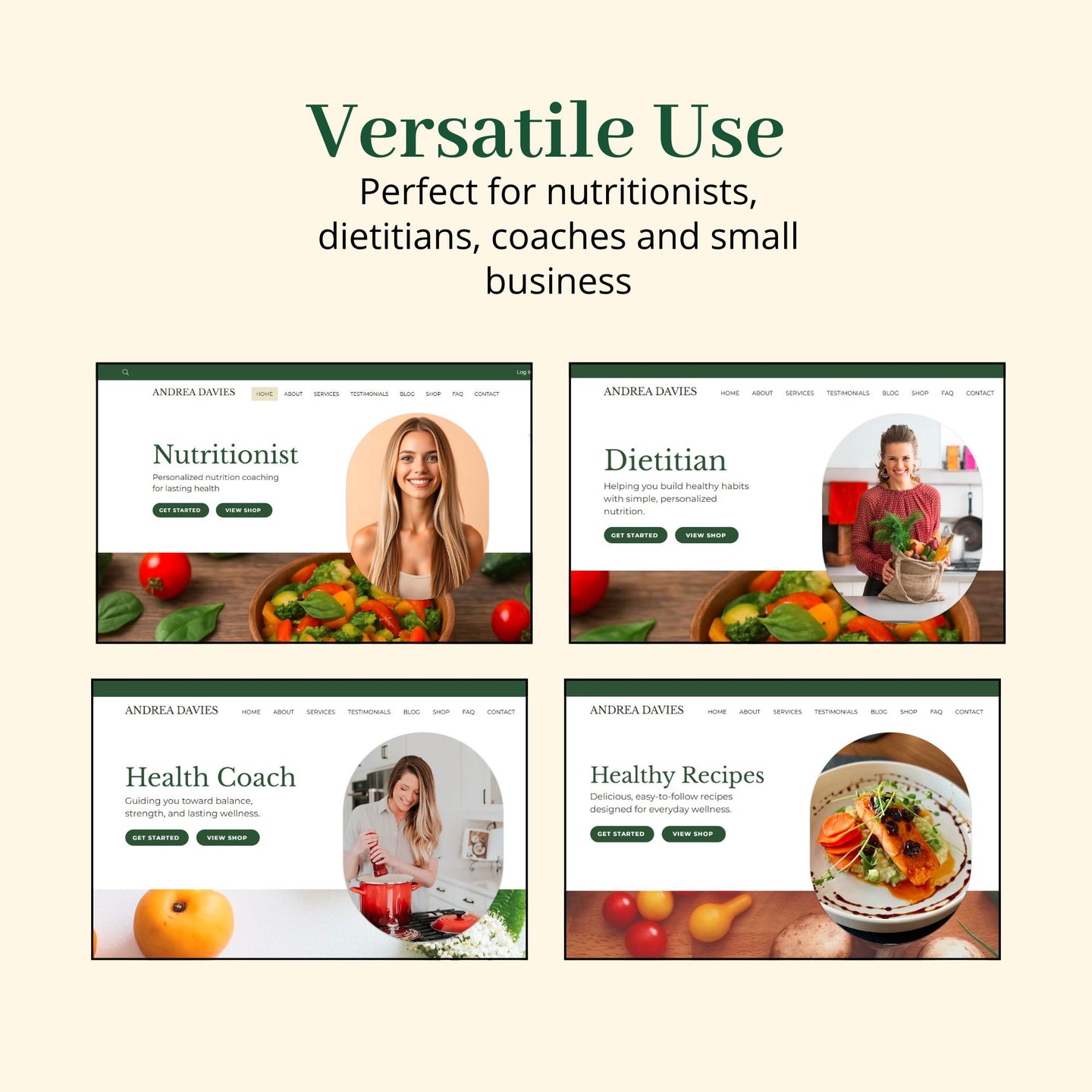 Nutritionist Wix Website Template
