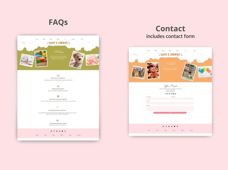 Kids Store Wix Website Theme