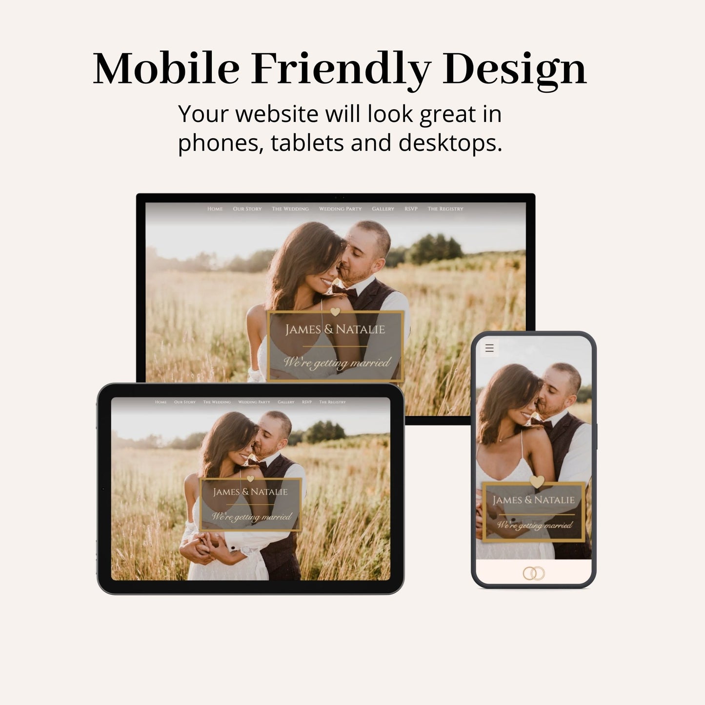 Wedding RSVP Wix Website Theme