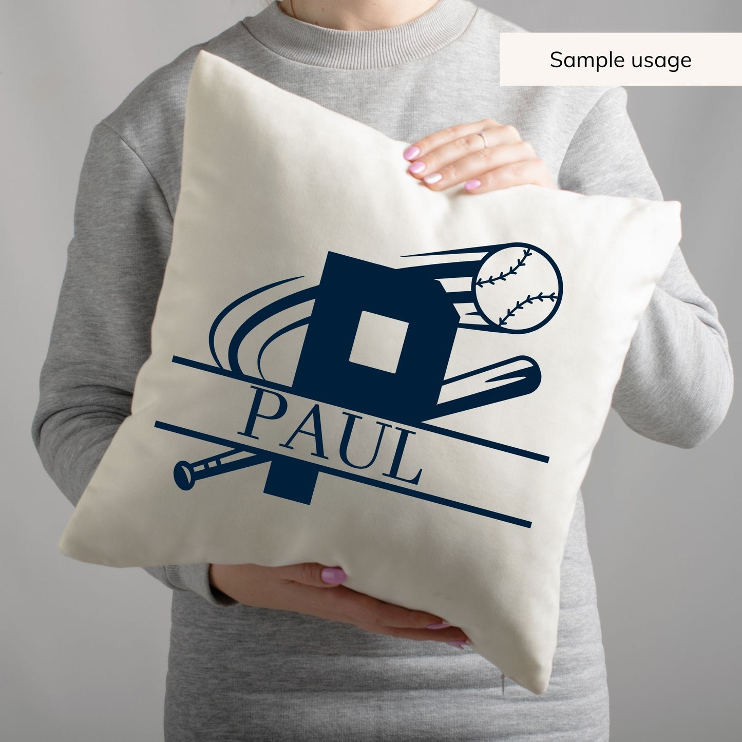 Baseball Split Monogram SVG - 26 Letters