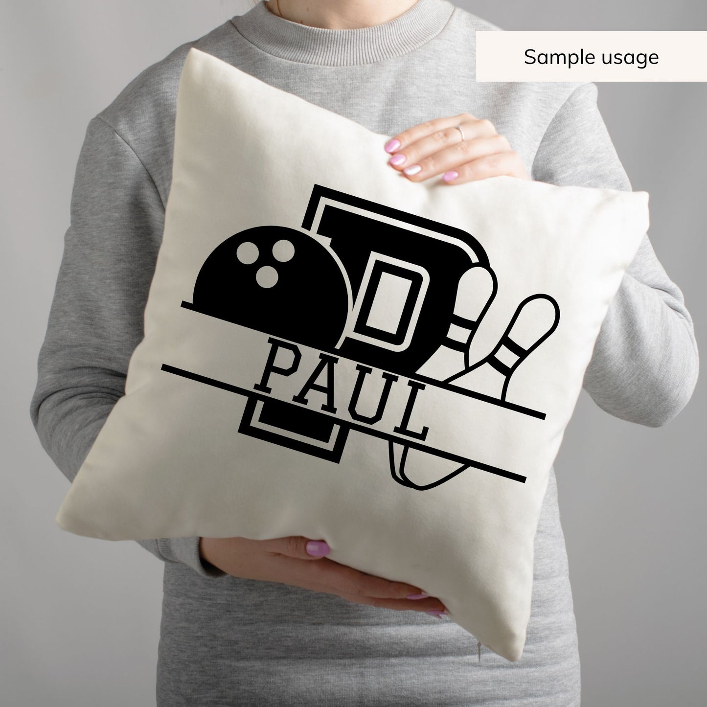 Bowling Split Monogram SVG Bundle