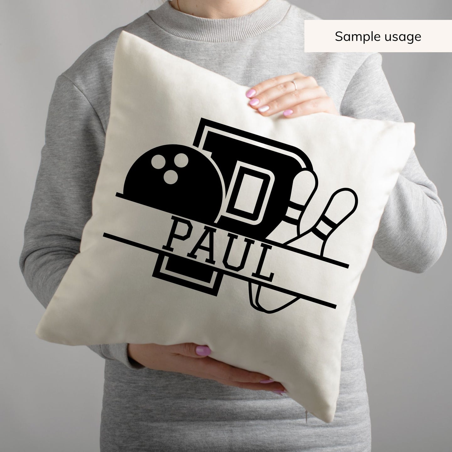 Bowling Split Monogram SVG Bundle