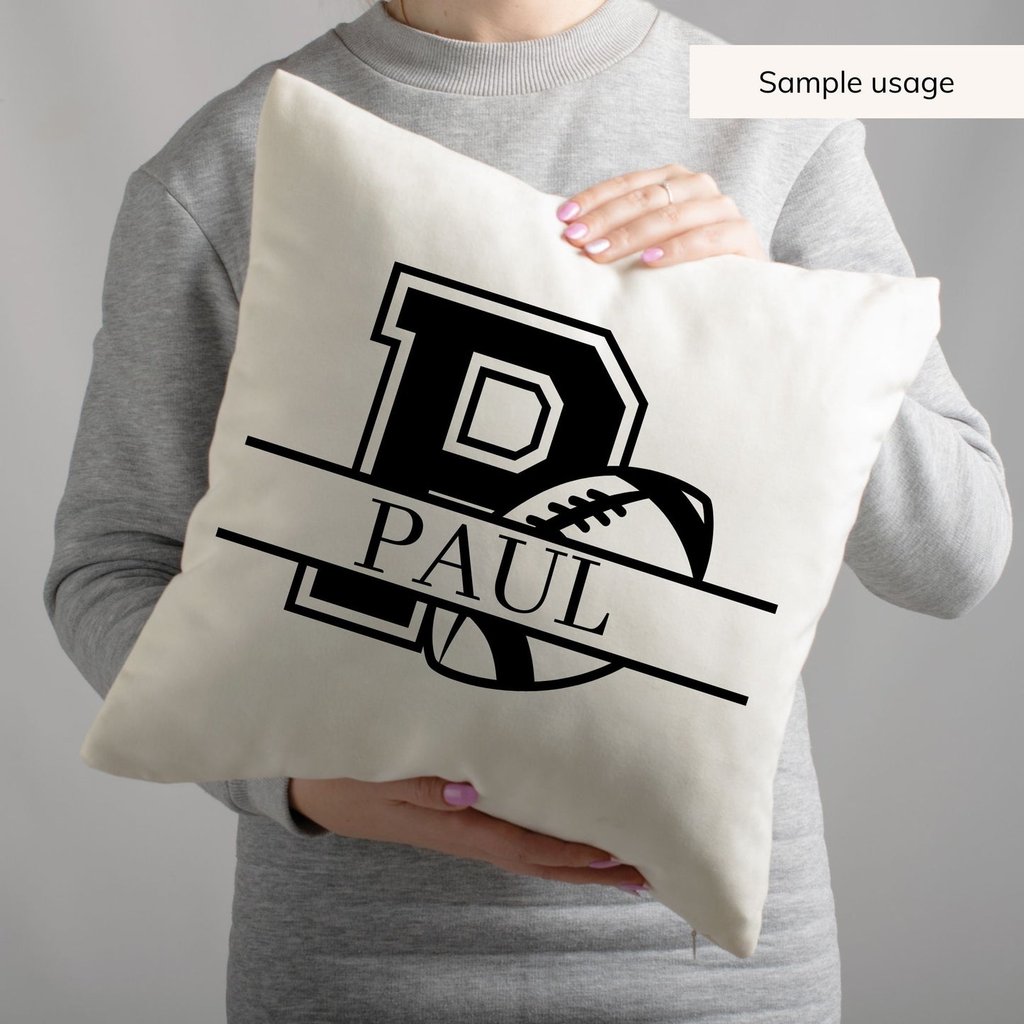 Football Monogram SVG - 26 Letters