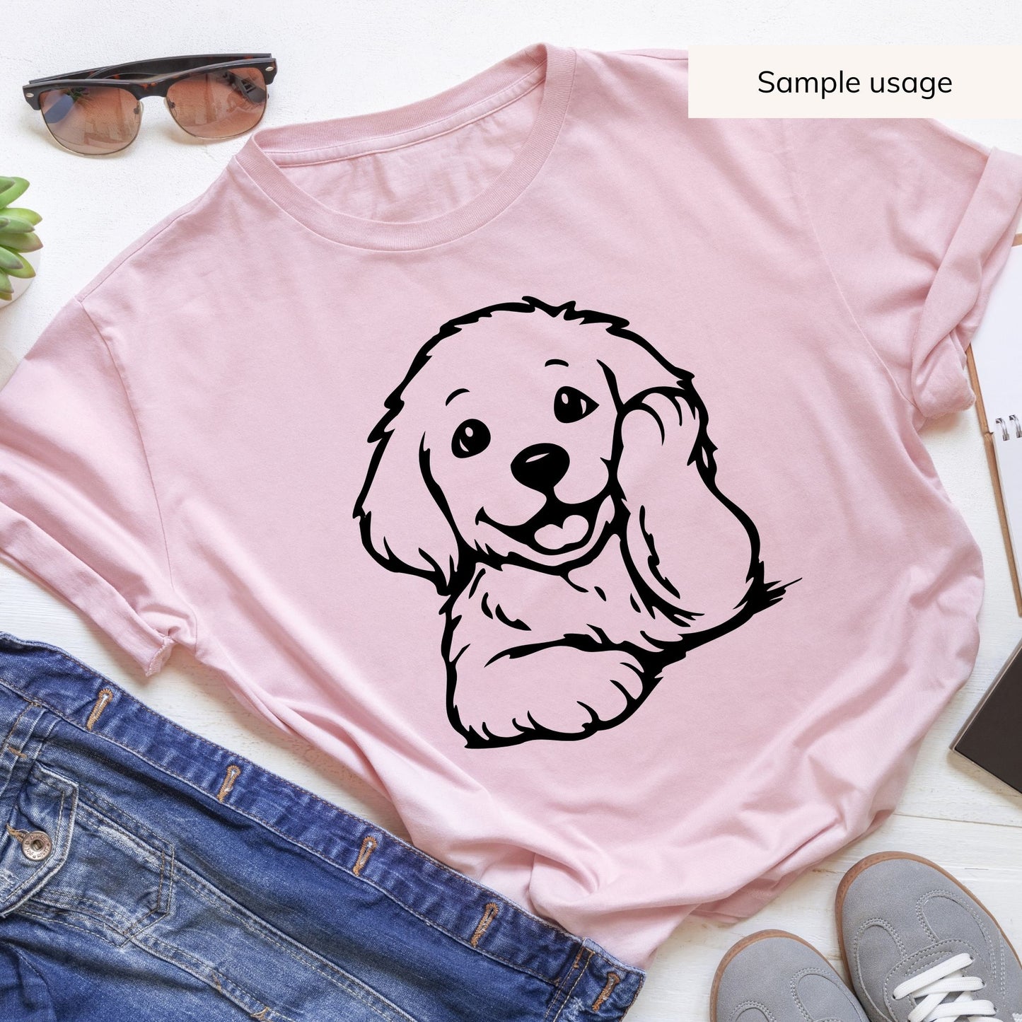 Golden Retriever Puppies SVG Bundle