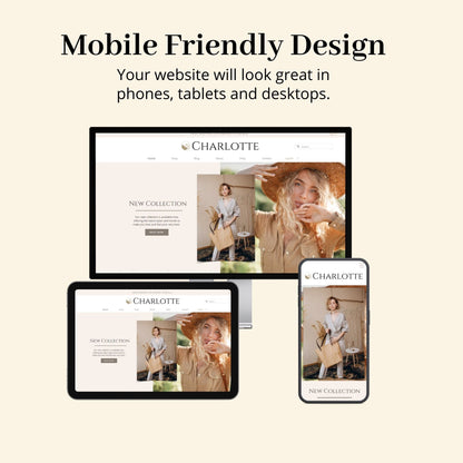 Charlotte Boutique Store Wix Website Theme