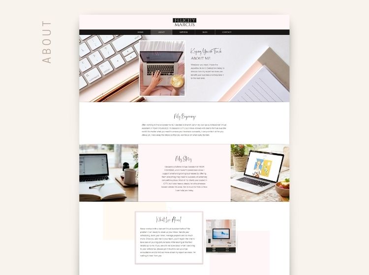 Virtual Assistant Wix Website Theme