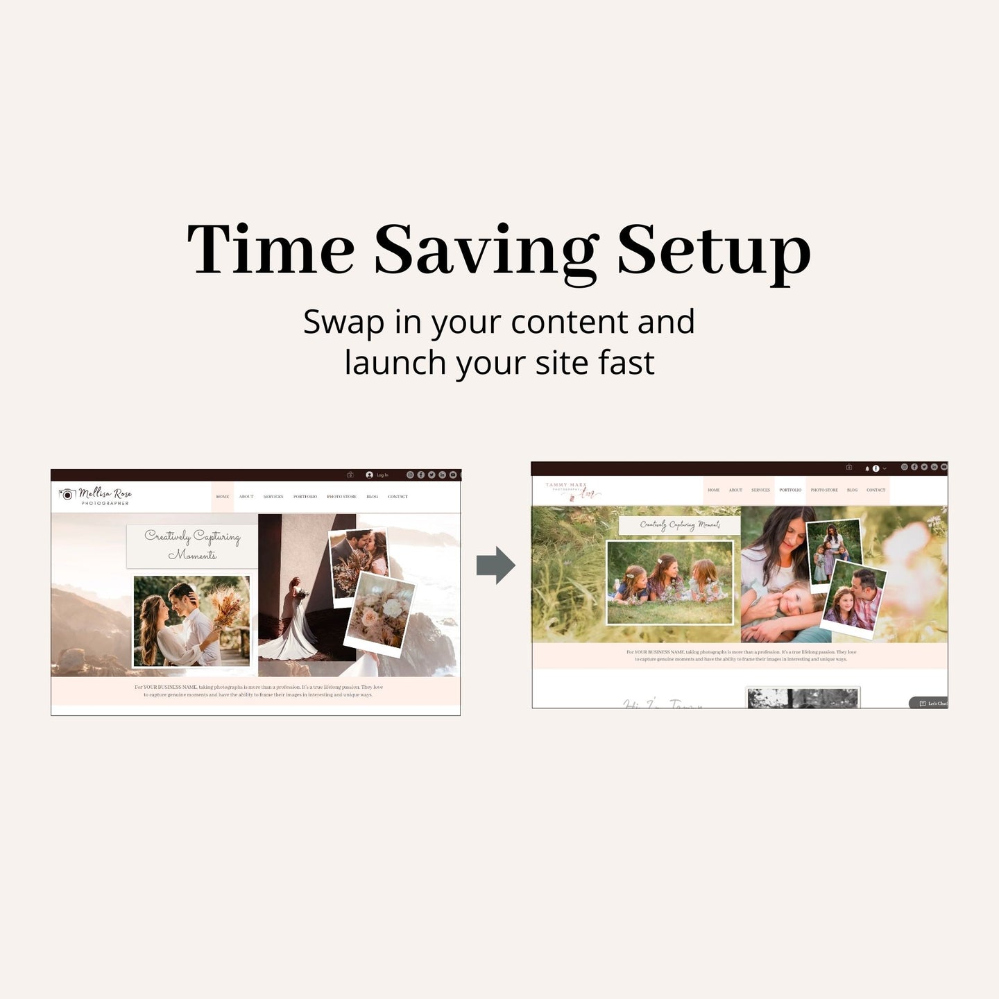 Photographer Wix Website Theme