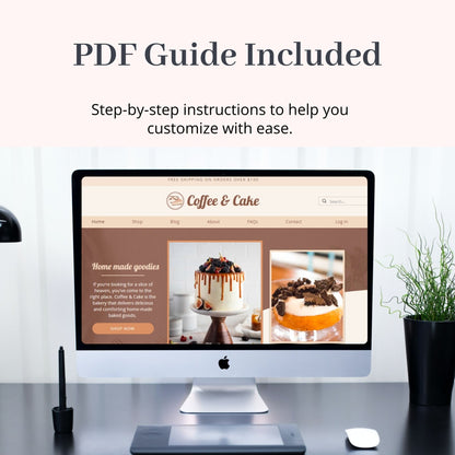 Coffee & Cake Bakery Wix Website Theme