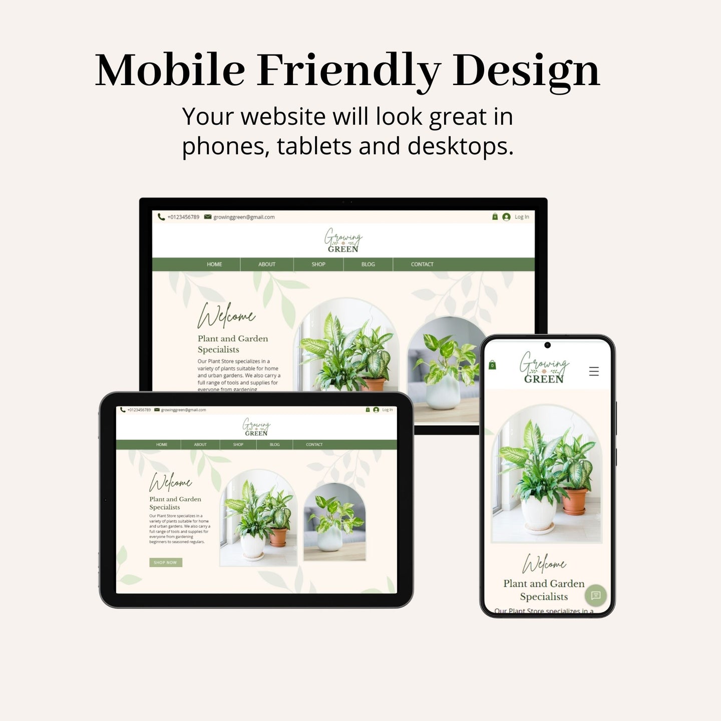 Garden Store Wix Website Theme