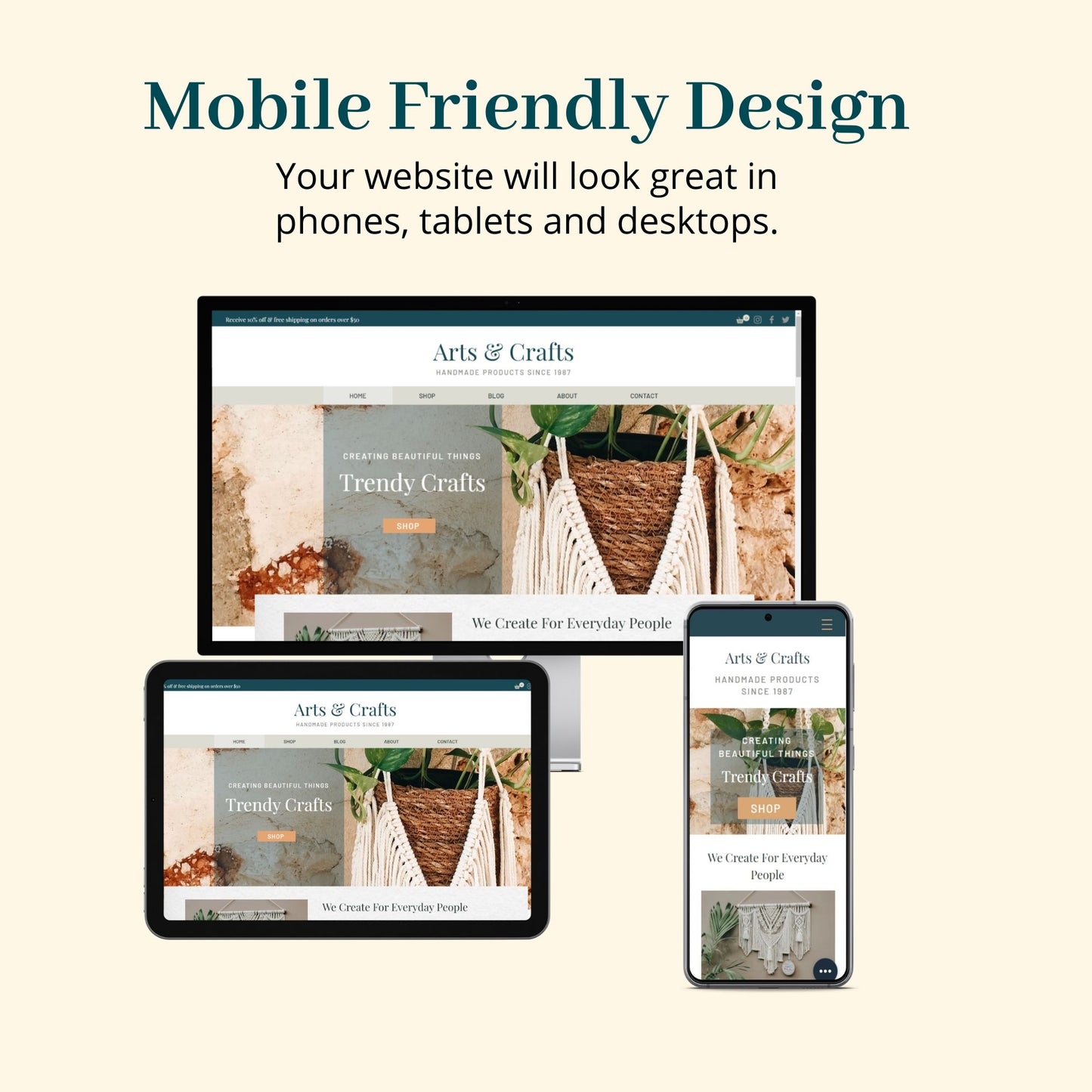 Craft Store Wix Website Theme