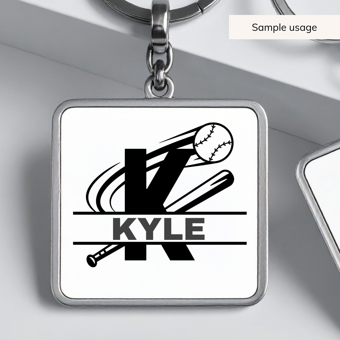 Baseball Split Monogram SVG - 26 Letters