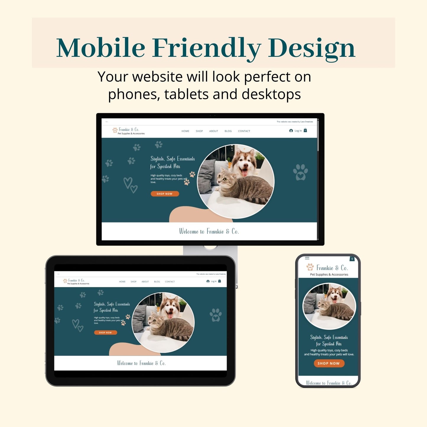 Pet Store Wix Website Template