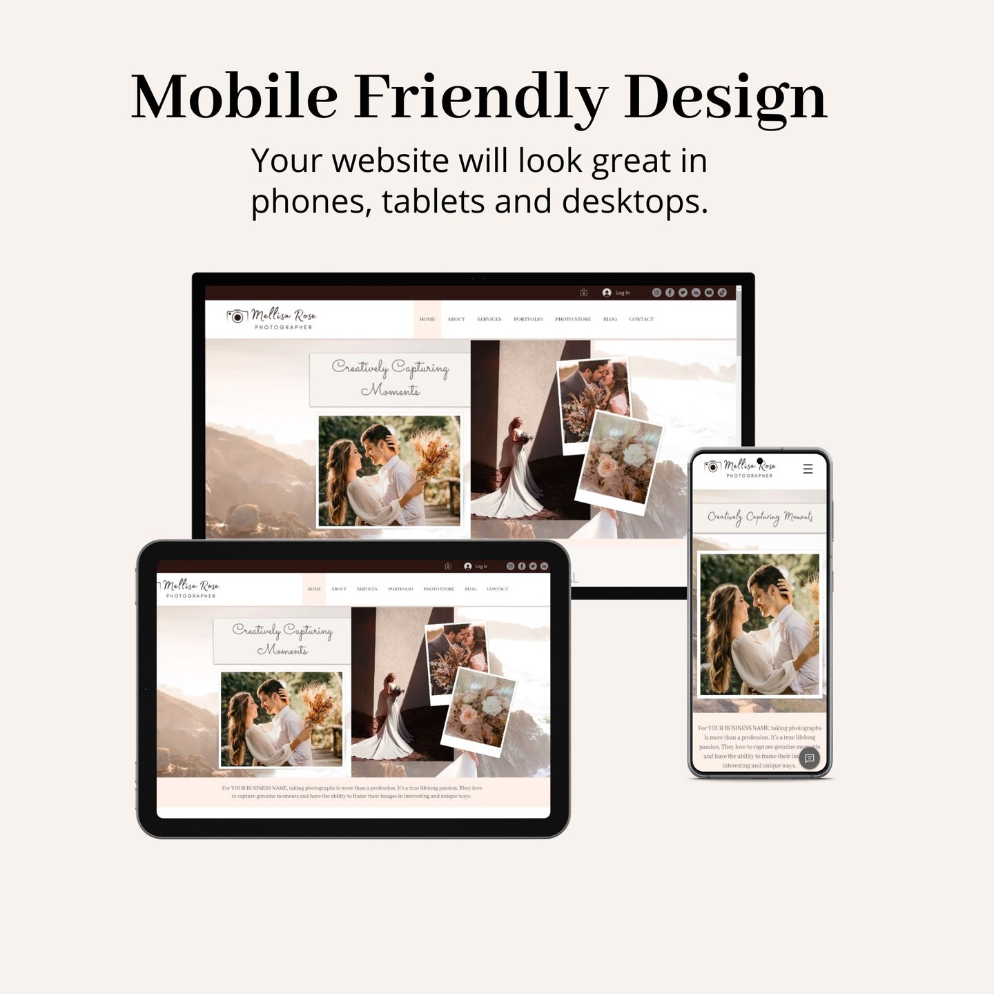 Photographer Wix Website Theme