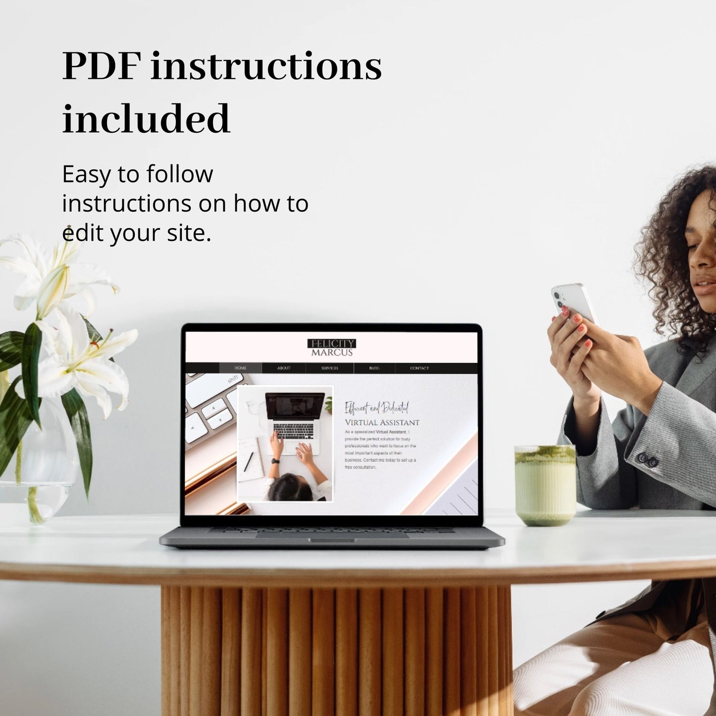 Virtual Assistant Wix Website Theme