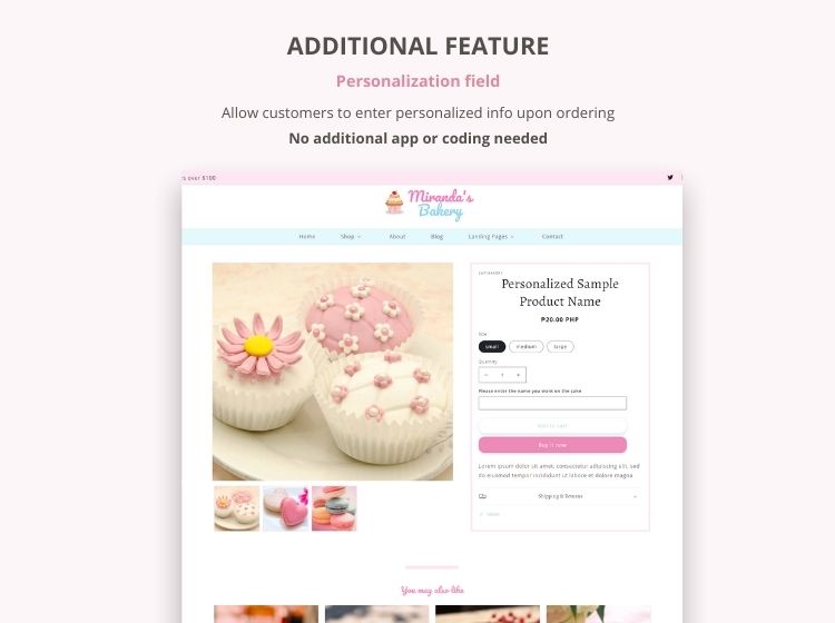 Miranda's Bakery Shopify Template