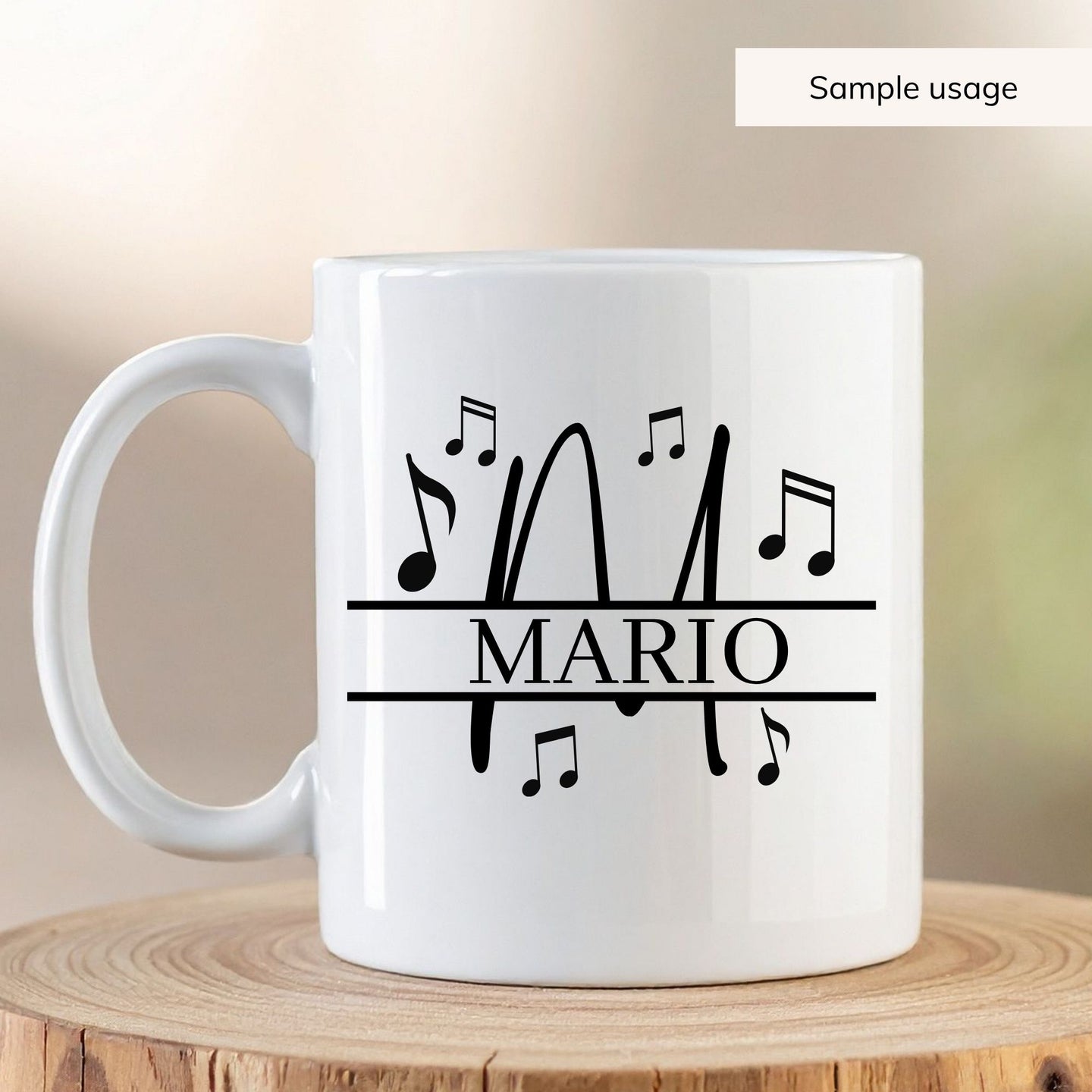 Music Split Monogram SVG Bundle A-Z