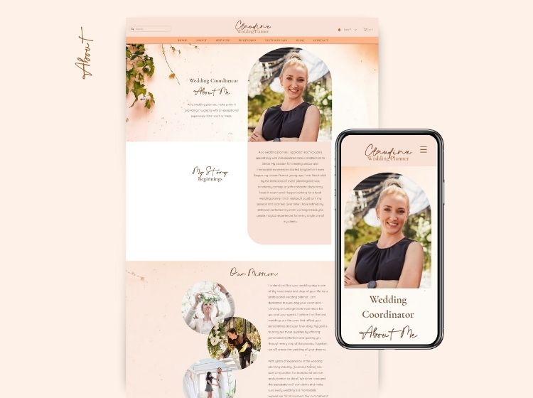 Wedding Coordinator Wix Website Theme