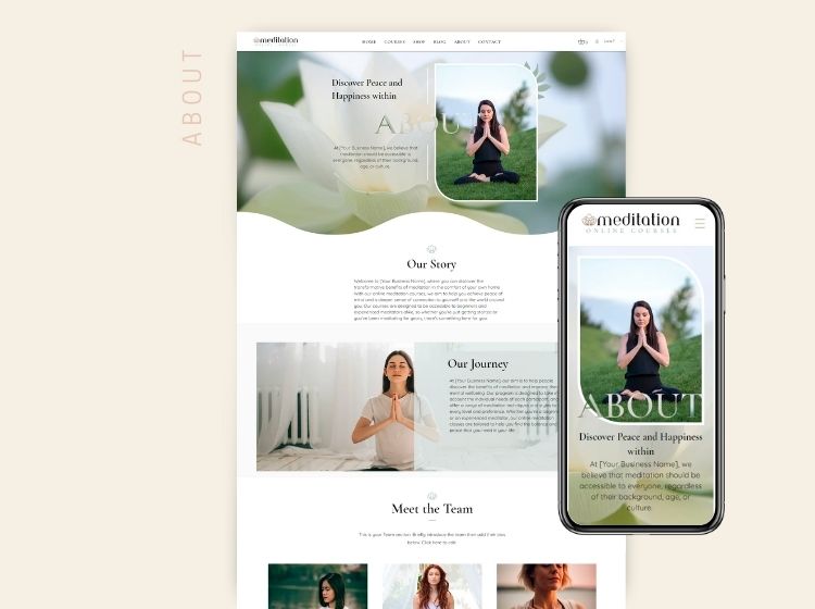 Meditation Instructor Wix Website Theme