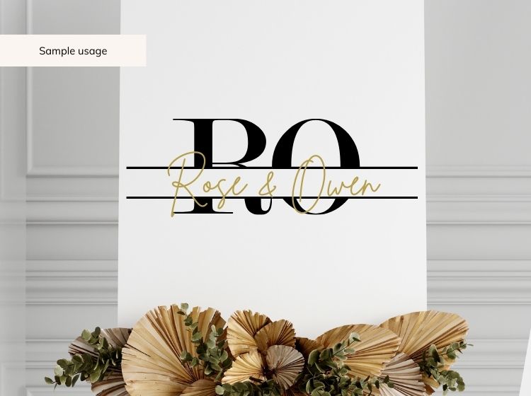 Split Monogram - A-Z 26 Pairs of Letters
