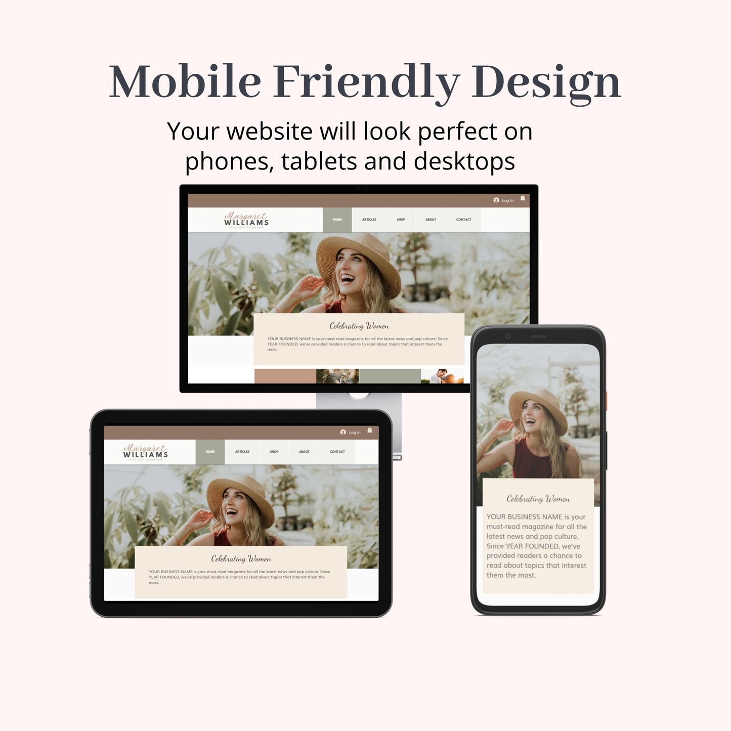 Boho Style Wix Website Theme for Bloggers