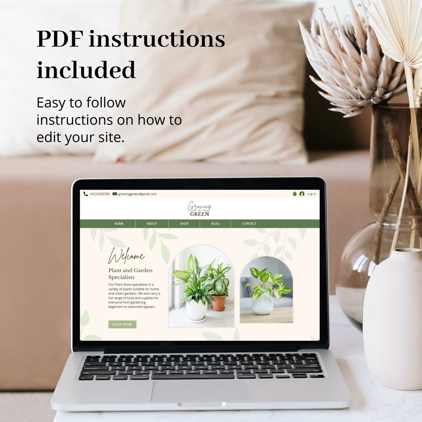 Garden Store Wix Website Theme