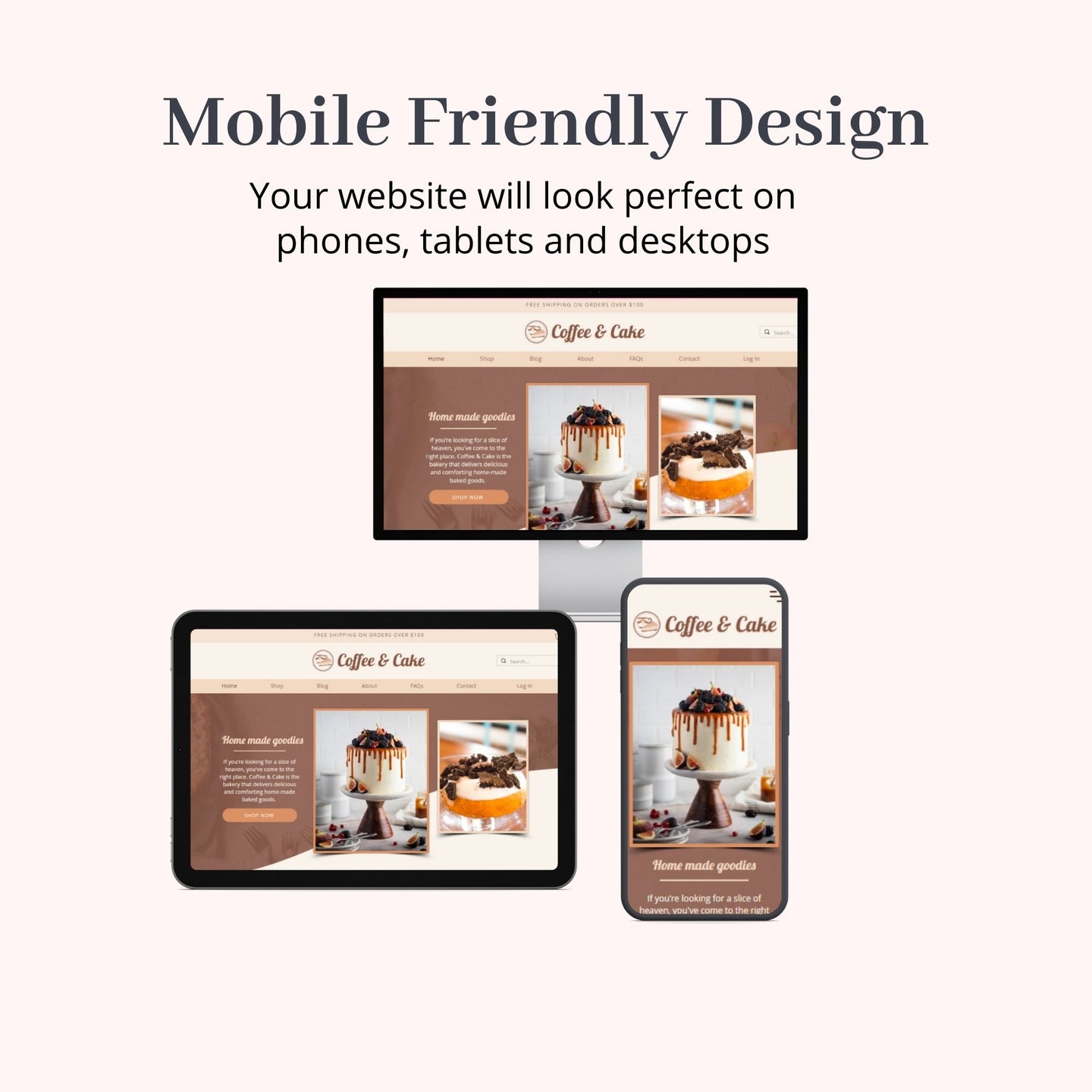 Coffee & Cake Bakery Wix Website Theme