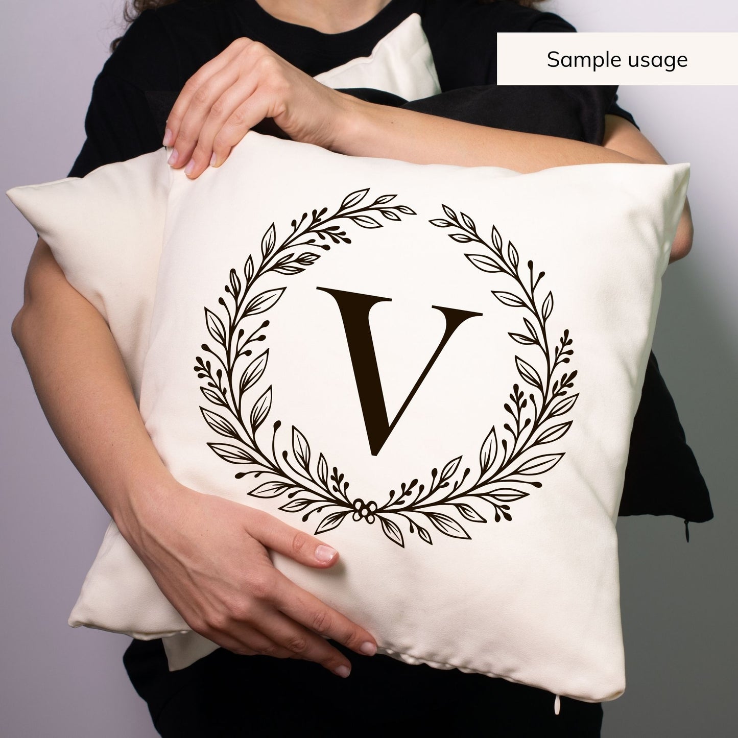 Wreath Monogram SVG - 26 Letters