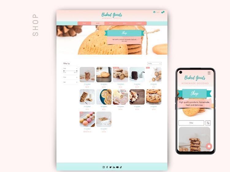 Bakery Wix Website Theme