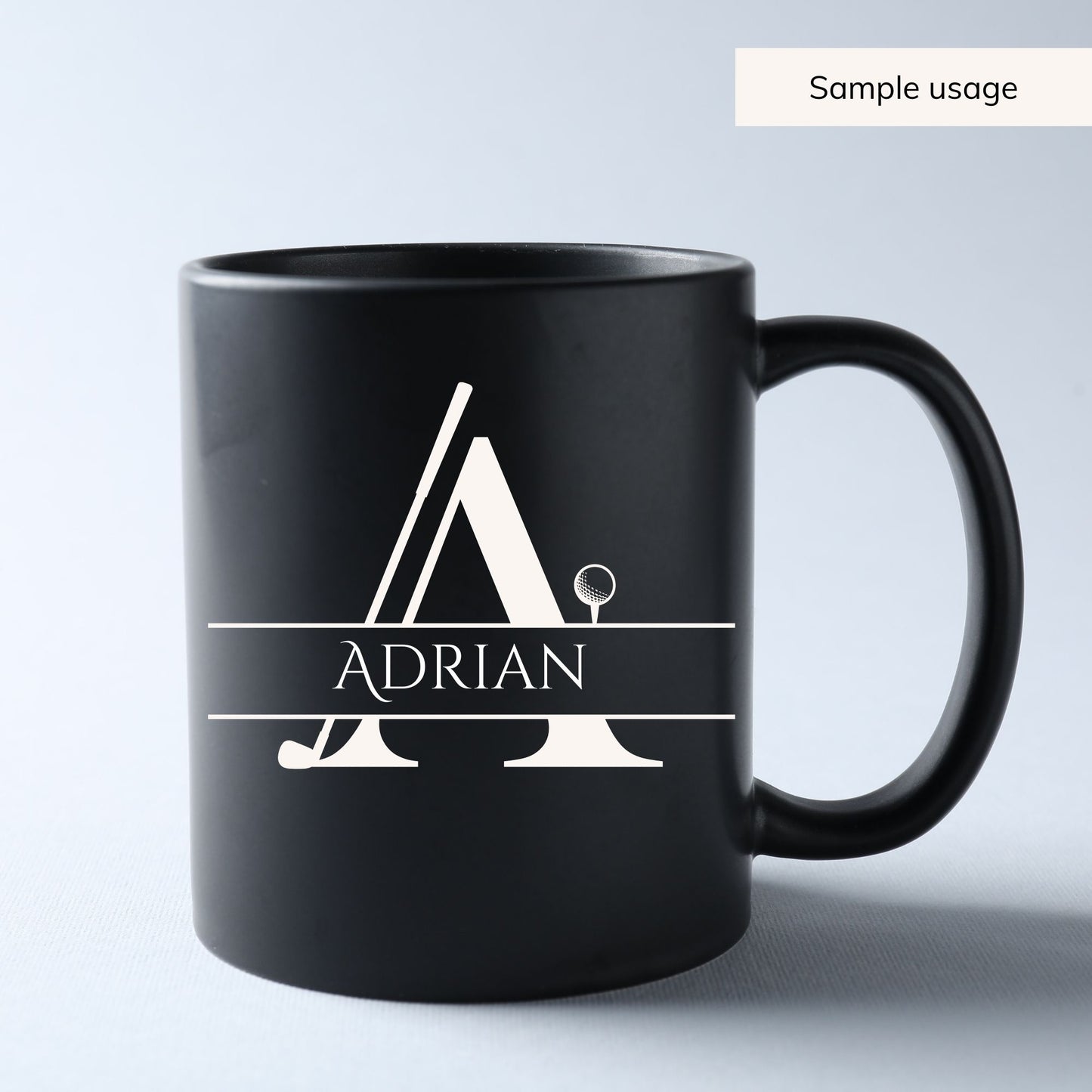 Golf Split Monogram SVG Bundle - 26 Letters