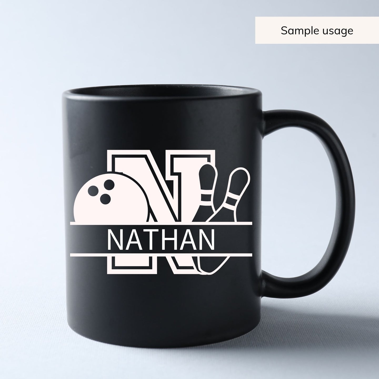 Bowling Split Monogram SVG Bundle