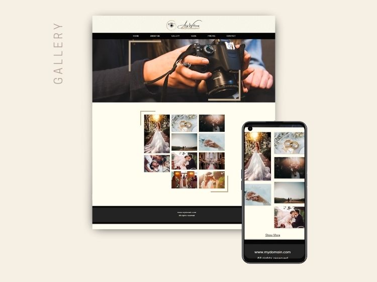 Photographer Wix Website Theme