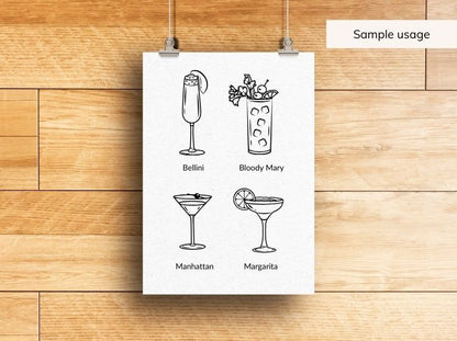 Cocktails svg Bundle - 30 designs