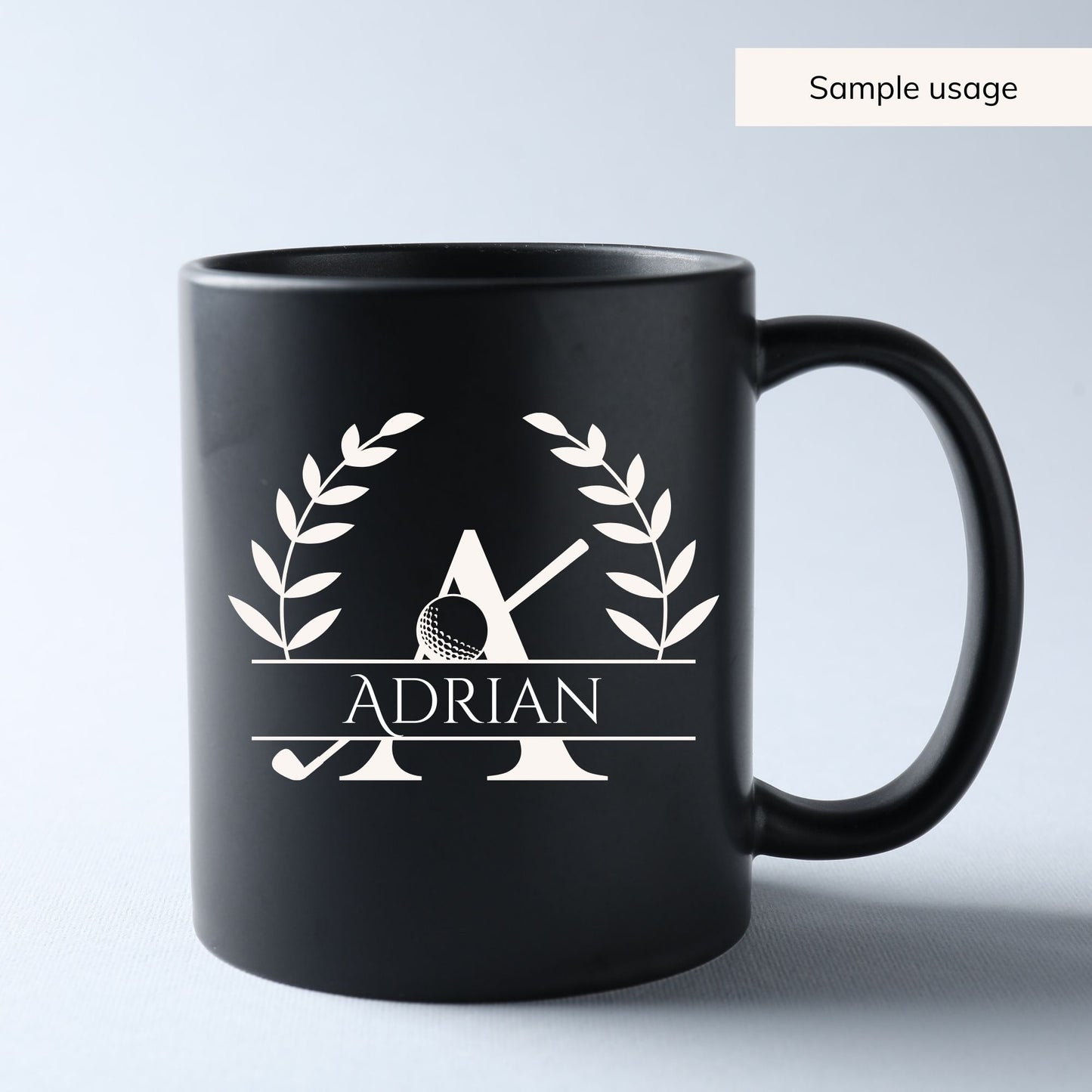 Golf Split Monogram SVG - 26 Letters