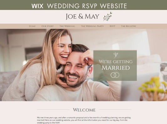 Wedding RSVP Wix Website Theme