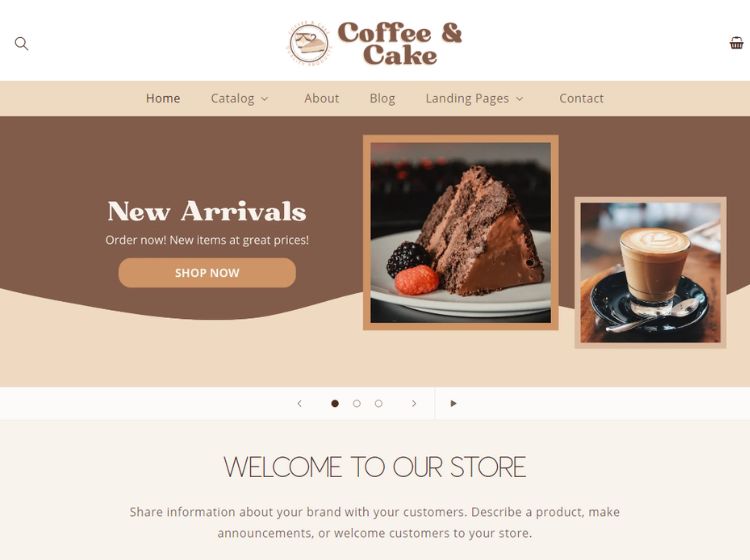 Coffee & Cake Shopify Template for Bakery