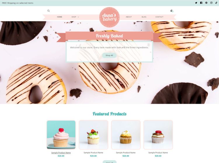 Anna's Bakery Shopify Template