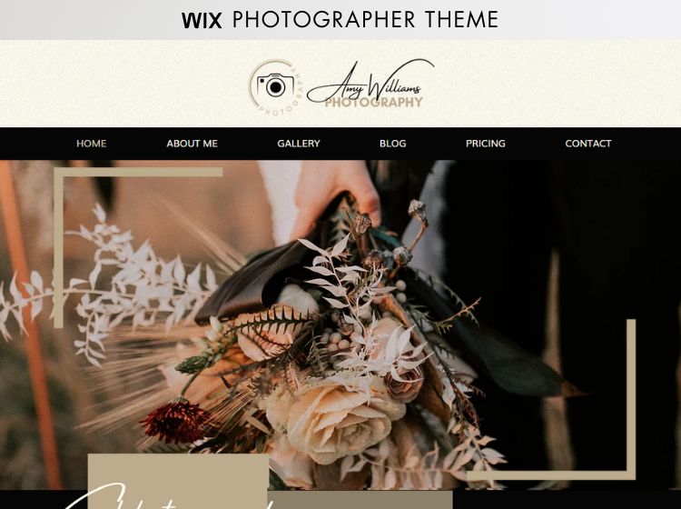 Photographer Wix Website Theme