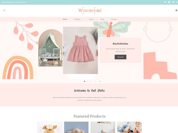 Wonderland Kid's Store Shopify Template