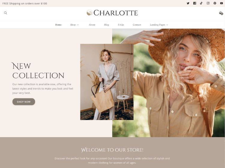 Charlotte Boutique Shopify Template