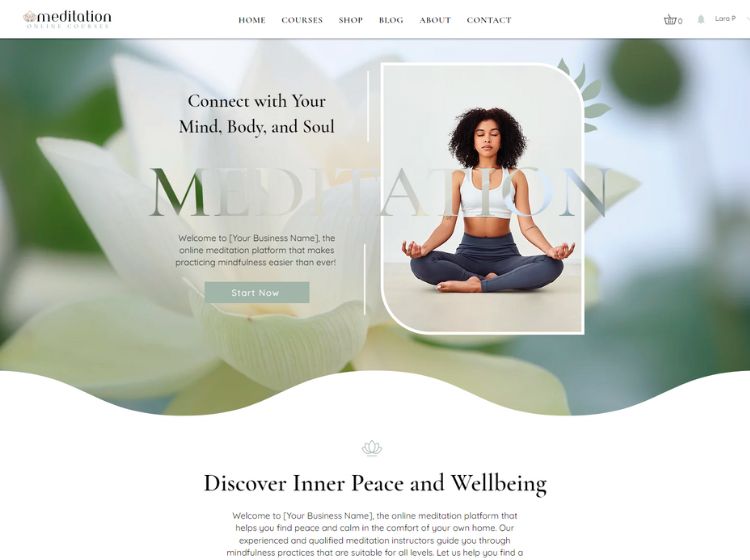 Meditation Instructor Wix Website Theme